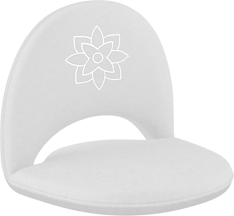 Mindful Modern Meditation Chair | Adjustable Floor Chair with Back Support | Padded Floor Seat for Posture Support and Comfort | Portable Folds Flat for Storage | Indoor/Outdoor Use | Slate Grey F3