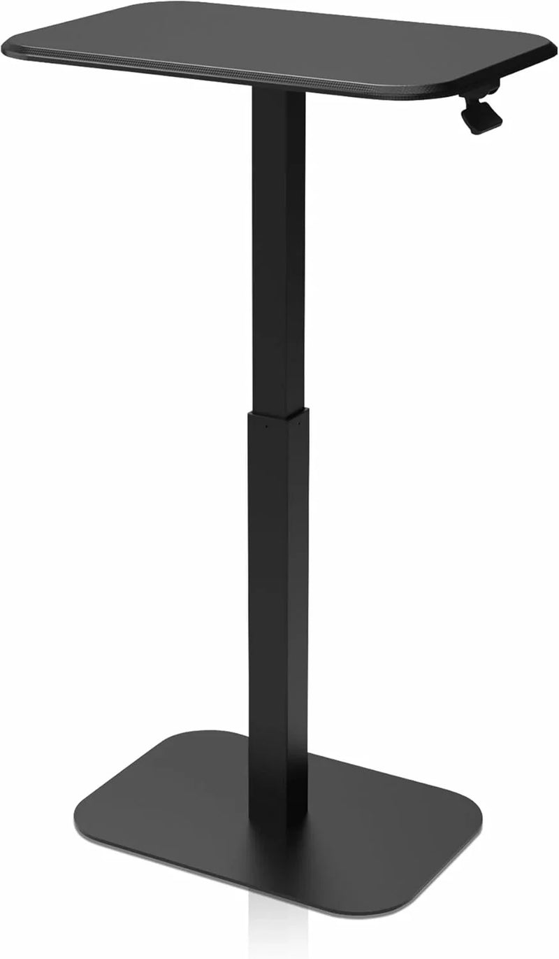 Adjustable height side table, a versatile decorative item suitable for both home and office settings. It features precise engineering for effortless height adjustment, ensuring excellent stability (white base and carbon fiber tabletop) I6