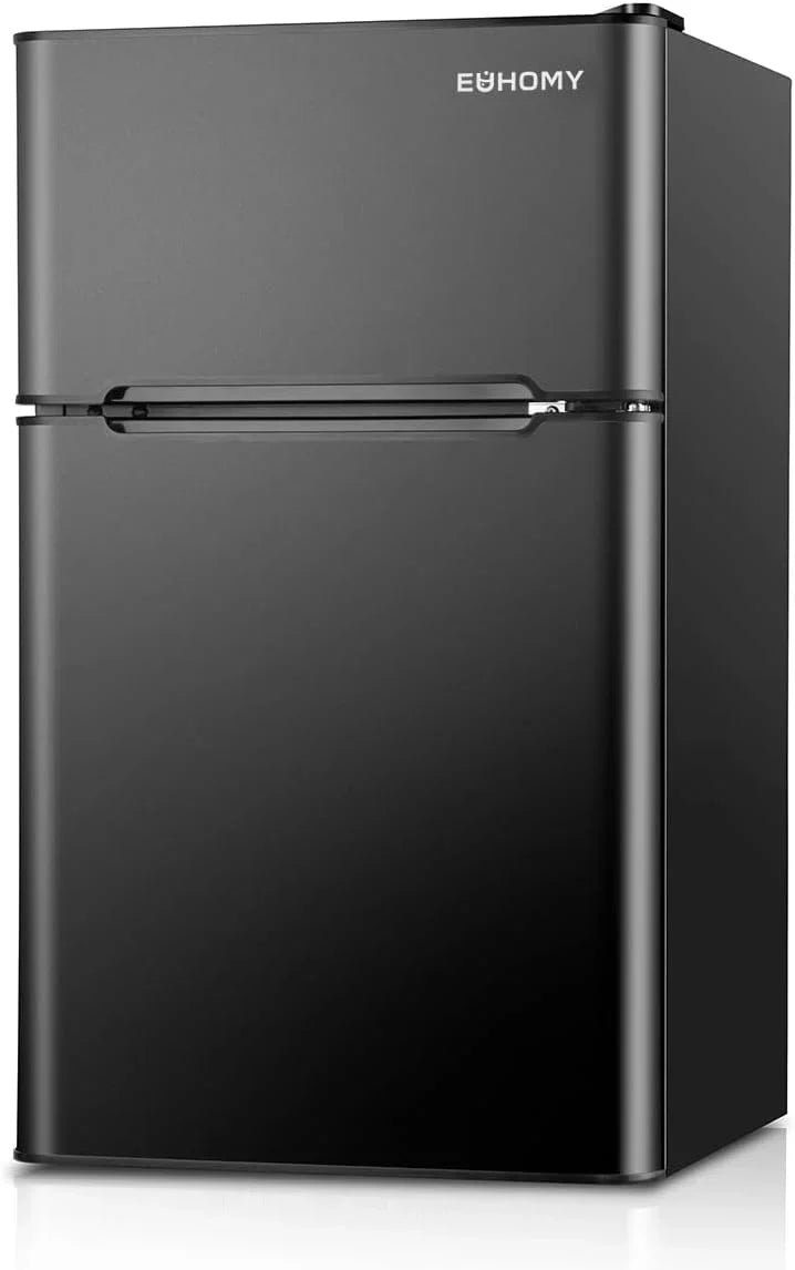 Euhomy Mini Fridge with Freezer, 3.2 Cu.Ft Mini Refrigerator with Freezer R6