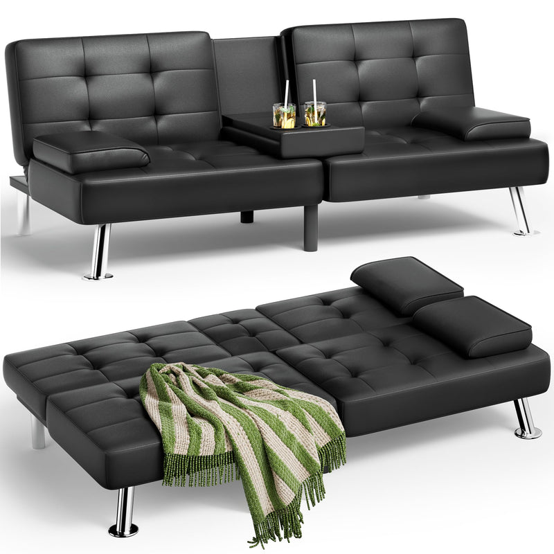 Modern Convertible Folding Futon Sofa Bed Y2