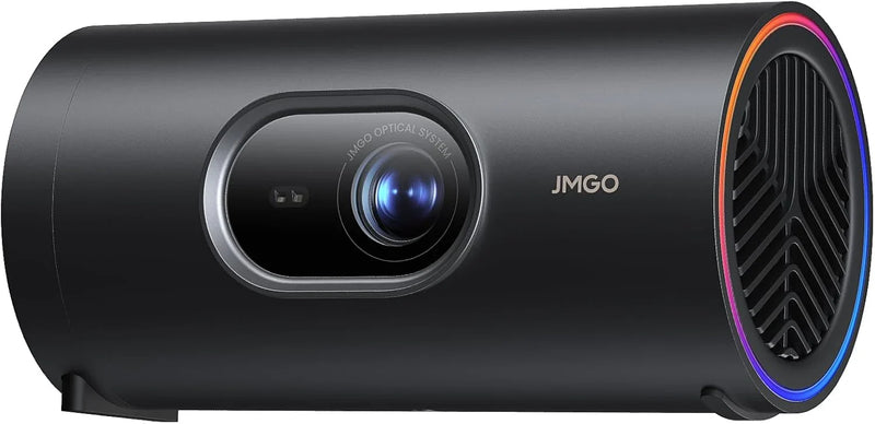 1080P intelligent portable projector, Google TV, 400 lumens, 8-watt Dolby Digital Sound, 3D activation function, HDR10 standard, mini projector with Wi-Fi and Bluetooth functions, suitable for home and outdoor use, equipped with optical filter. D7