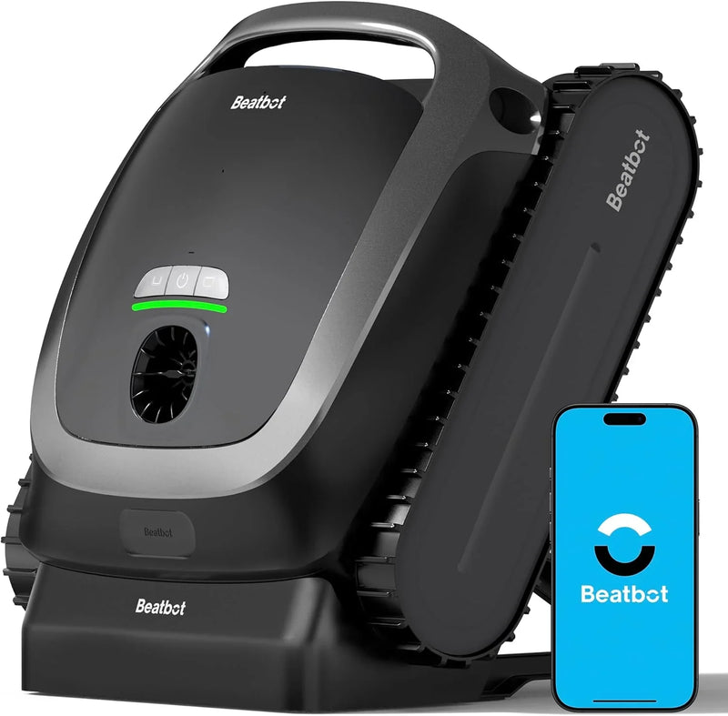 Cordless Robotic Pool Vacuum Cleaner - Intelligent Path Opimization, Cleans Floor, Walls, and Waterline - Suitable for Above & In-Ground Pools up to 2,260 sq.ft, Light Gray X9