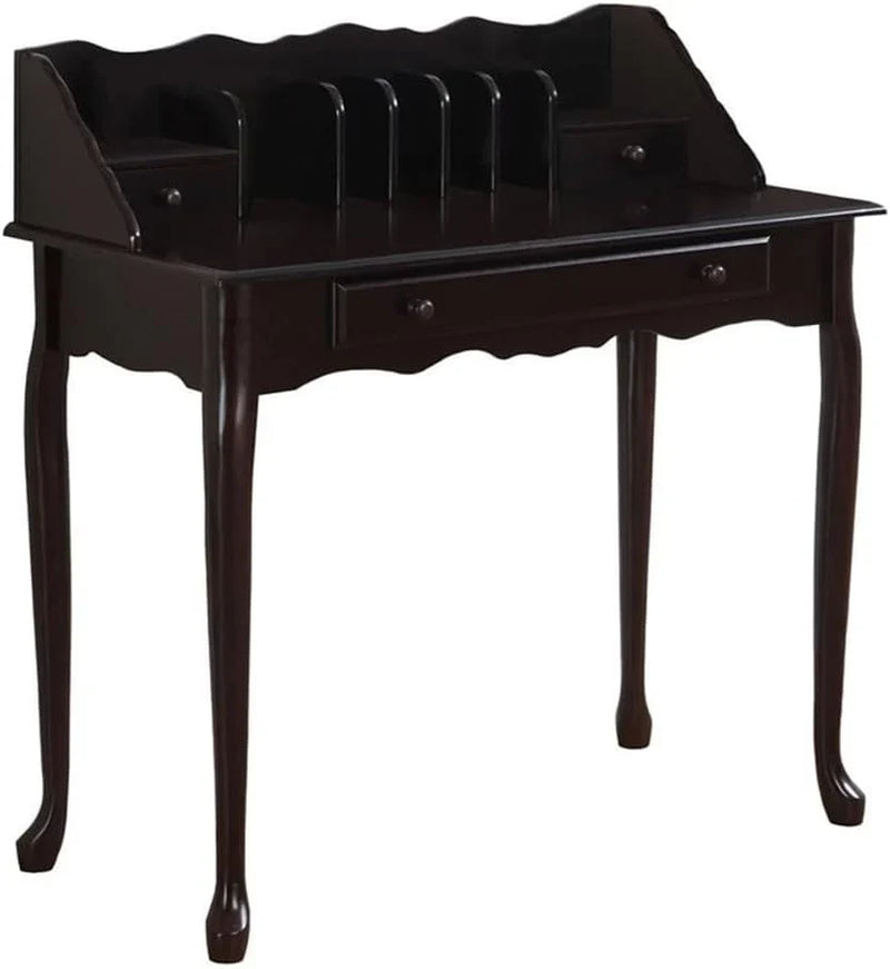 Traditional office desk, made of solid wood, dark cherry wood color, 36 inches in length B8