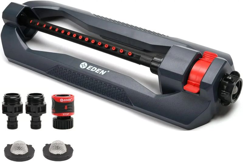 Eden Lawn & Garden Essential Oscillating Sprinkler | Water Sprinkler for Yard X2