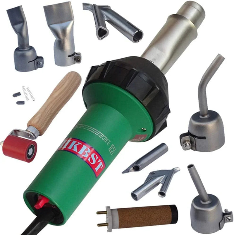 Hot Air Plastic Welder 110V 1600W Heat Gun Professional Welding Torch Gun for PVC, TPO, Vinyl Roof,Plastic Welding Kit with Welding Nozzles, Seam Rollers,All in one Plastic Welder Repair Kit W2