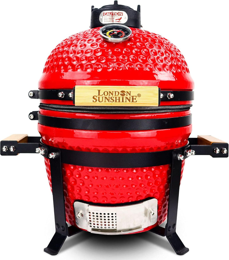 13-inch ceramic Kamodo charcoal barbecue grill - red E4