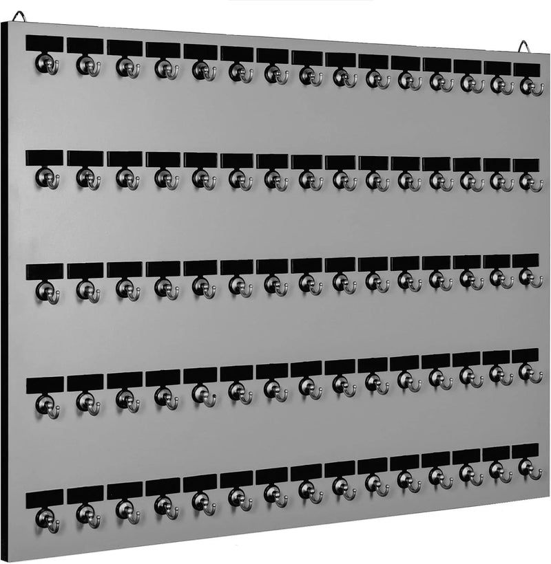 Metal key rack, equipped with 75 metal hooks fixed by bolts S6
