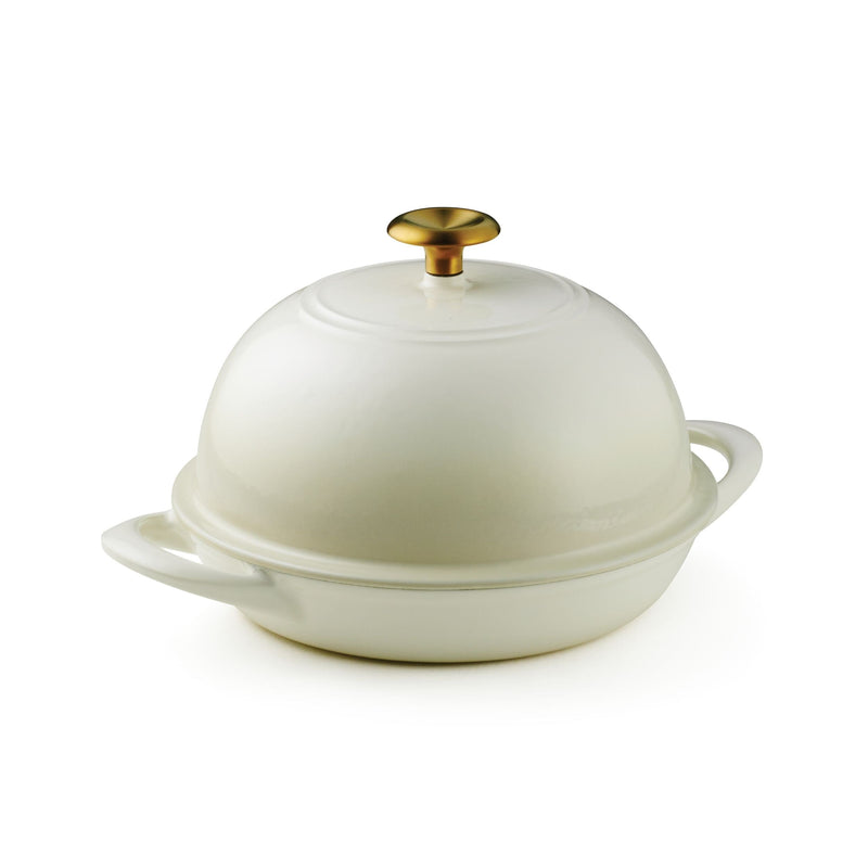 9.5" Enameled Cast Iron Bread Oven - Latte D3