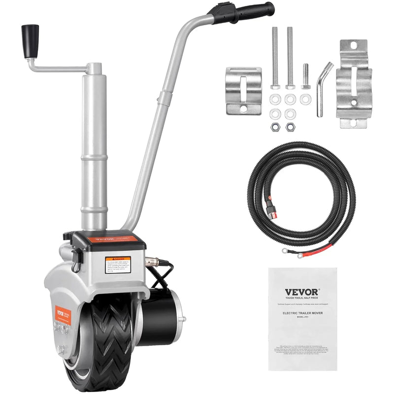 Electric trailer car, with a towing force of 5000 pounds, equipped with a 12-volt 350-watt trailer control wheel that can move at a speed of 22 feet per minute, featuring an adjustable height range from 12 inches to 24.8 inches, and equipped with 8-i F7