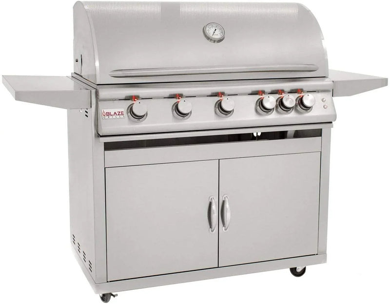 Blaze Freestanding Grill with Lights (BLZ-5LTE2-LP-BLZ-5-CART), 40-inch, Propane Gas O7