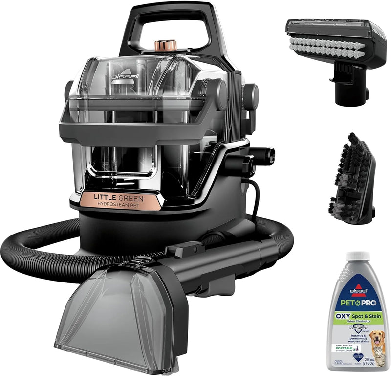 Green HydroSteam Multi-Purpose Portable Carpet and Upholstery Cleaner, Car and Auto Detailer, 3618, Black and Copper Harbor P7