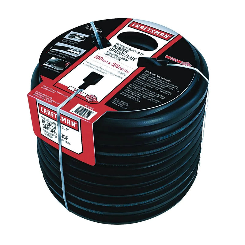 Craftsman Premium Rubber Garden Hose, 100ft. x 5/8. inch G1