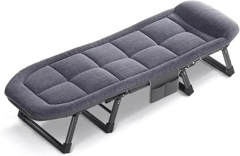 Folding Camping Cot Adults Bed,Adult Folding Bed, Rollaway Bed with Mattress for Adults Queen, High Elastic Sponge Five Adjustable Angles Good Load Bearing, Folding Bed, for Home Outdoor K0