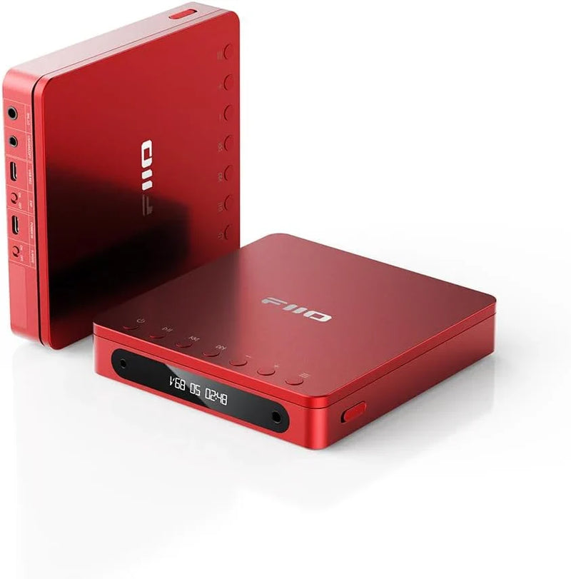 Multifunctional portable stereo CD player, equipped with long-lasting batteries, supports USB copying function, has optical/coaxial/3.5mm/4.4mm output interfaces (transparent (Bluetooth)) R4