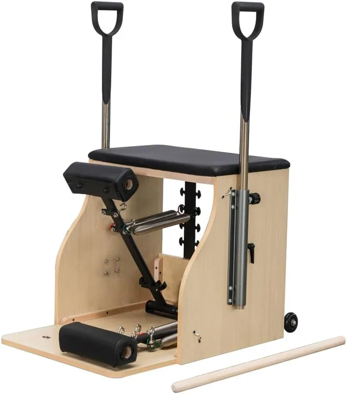 Pilates Chair, Split-Pedal Stability Combo Chair with Handles,Pilates Reformer Machine,Pilates Equipment for Home Or Studio Use B4