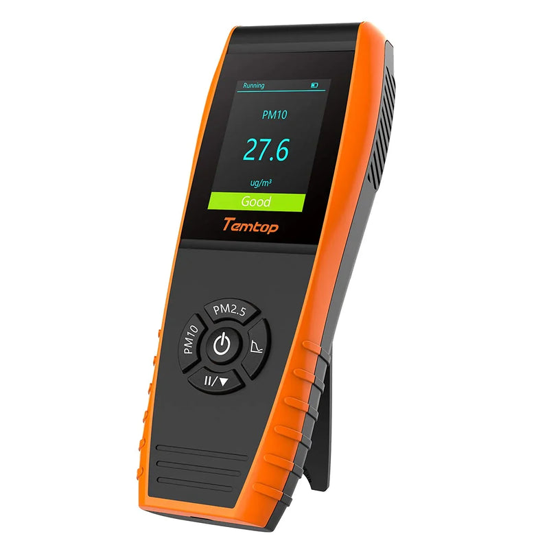 Air Quality Monitor PM2.5 PM10 Particle Counter, Formaldehyde, Temperature, Humidity, TVOC AQI Tester for Indoor/Outdoor Air Pollution Detection w/Data Export O4