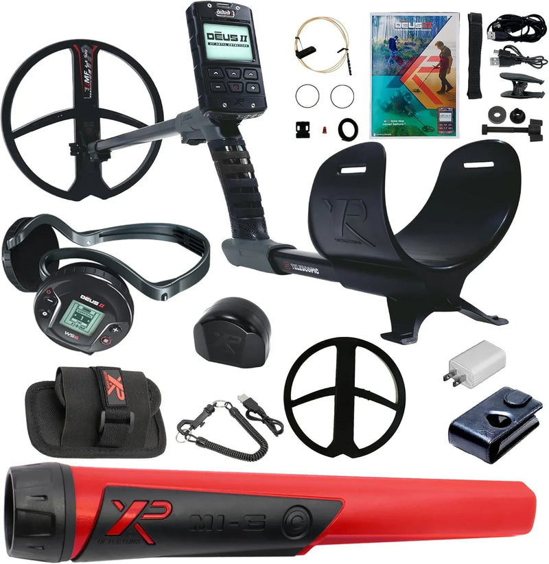 Fast Multi Frequency Metal Detector with 11'' FMF Search Coil and MI-6 Pinpointer, Black B1
