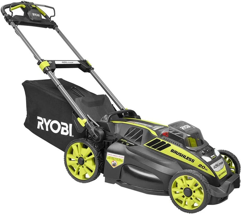 20" RY40190 40-Volt Brushless Lithium-Ion Cordless Battery Self Propelled Lawn Mower with 5.0 Ah Battery and Charger Included K1