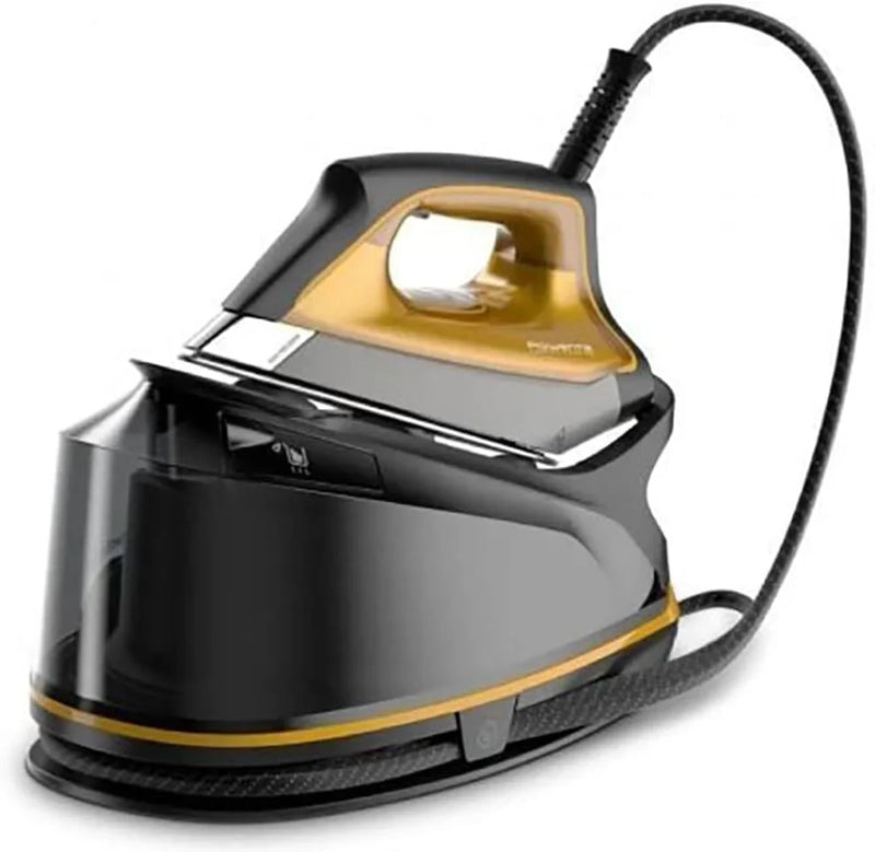 Steam iron, 2200 watts, 1100 milliliters, black/yellow D7