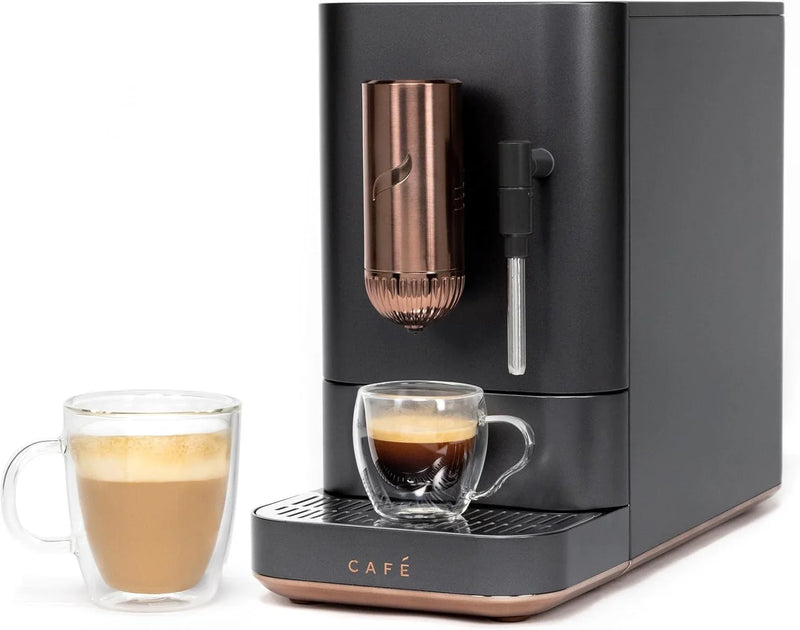 Automatic coffee grinder coffee machine, built-in milk frother, adjustable coffee bean grinder, one-button brewing function P1