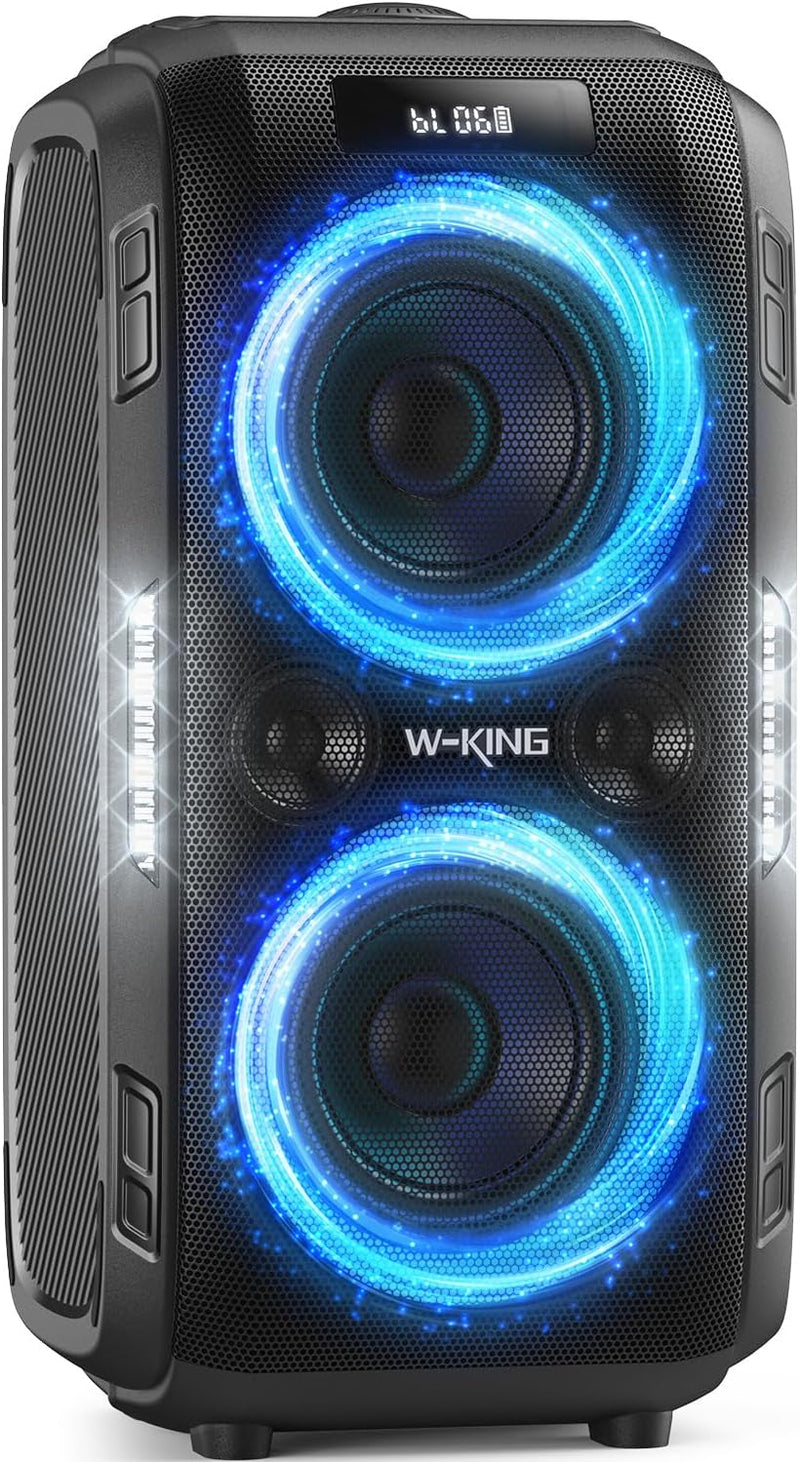 Peak Party Large Bluetooth Speaker - Maximum Volume Amplifier / 12 Custom Low-End Units / Up to 125 Decibels for 6.5-inch x 2 Low-End Speakers / Deepest Bass Effect, Large Portable Wireless Speaker, IPX5 Water Resistance Rating / Microphone Jack / RJ H8