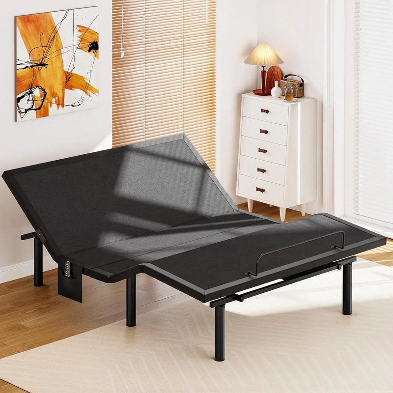 Amada Full Adjustable Bed Frame, Electric Base with Wireless Remote, 4 USB Ports, LED Night Light, Head & Foot Incline, Zero Gravity, Anti-Snore - 01B-F R2