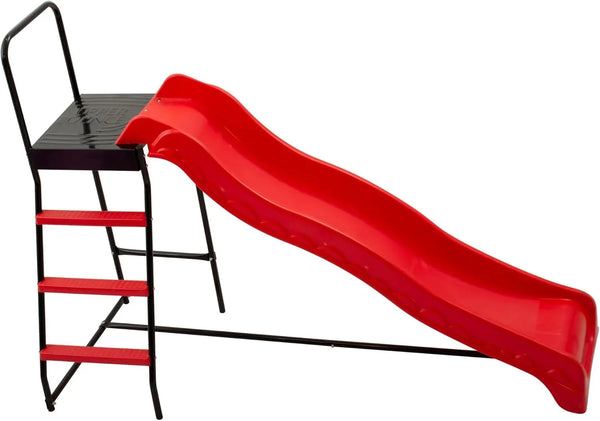 Trampoline Step N Slide | Fun Indoor & Outdoor Ladder and Wave Slide Set – Perfect for Round or Rectangle Trampolines with or Without Net Q8