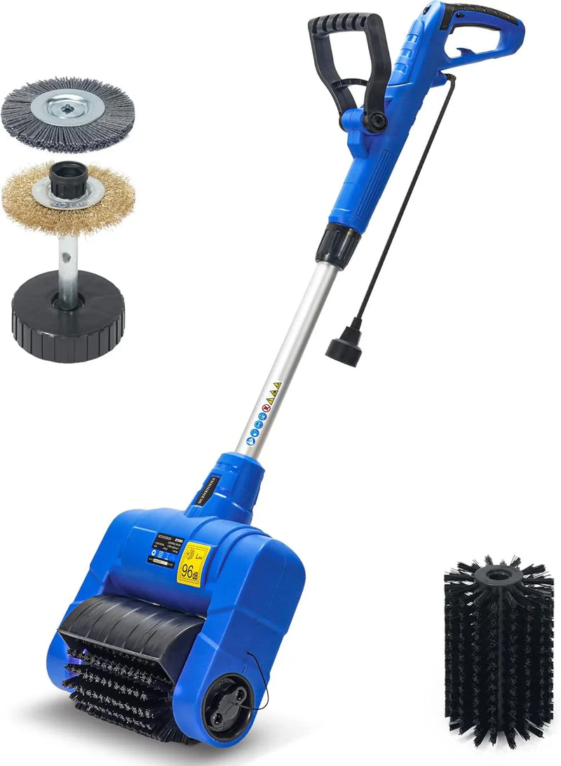 Grout Cleaner Machine with Grout Brush,Heavy Duty with Wire Surface Brush,Standy Safety Grout Scrubber,Moss,Weed Between Floor Tiles,Patio,Board,Bricks, (Outdoor Bundle) N3