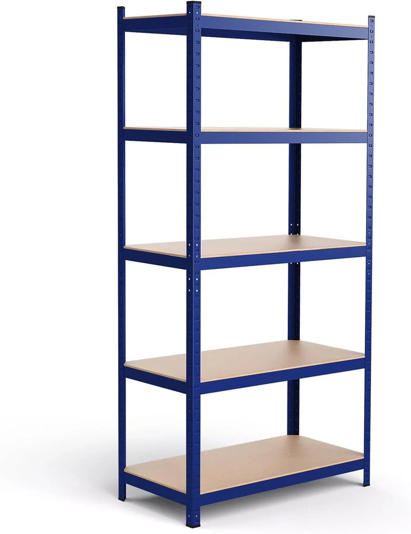 Five-tier storage rack 2920 pounds Heavy-duty shelf Adjustable boltless storage rack Suitable for storage area storage rooms 108 inches wide x 18 inches deep x 72 inches high B6