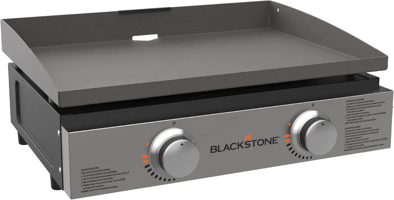 1813 Original 22” Tabletop Griddle with Hood and Stainless Steel Front Plate, Powder Coated Steel, Black H1