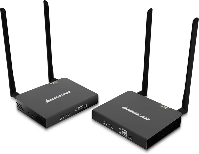 Wireless 4K HDMI Video Extender Transmitter and Receiver Kit (with keyboard and mouse control) - Wireless channel pairing - 4K 60Hz, maximum transmission distance up to 165 feet, equipped with HDMI local output interface M7