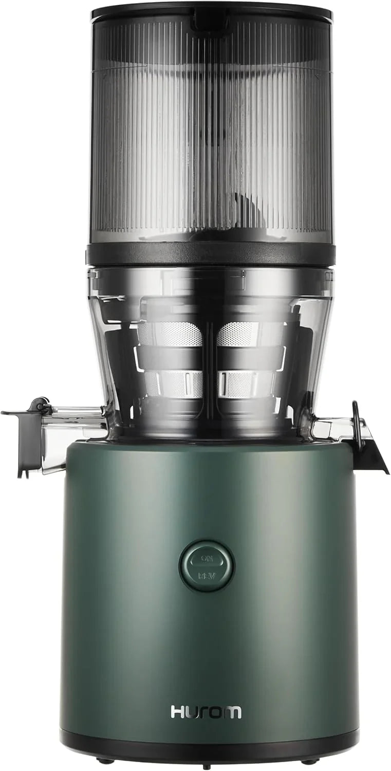 Cold press juicer, easy-to-clean chewing-style slow juicer, coarse filter screen, automatic feeding, no need for operator intervention, household size, quiet motor, easy assembly (kale/deep green) C6