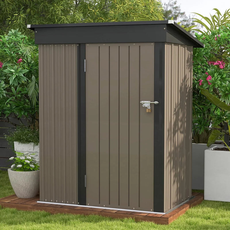5x3 FT Outdoor Storage Shed for Backyard Garden Patio Lawn Y9