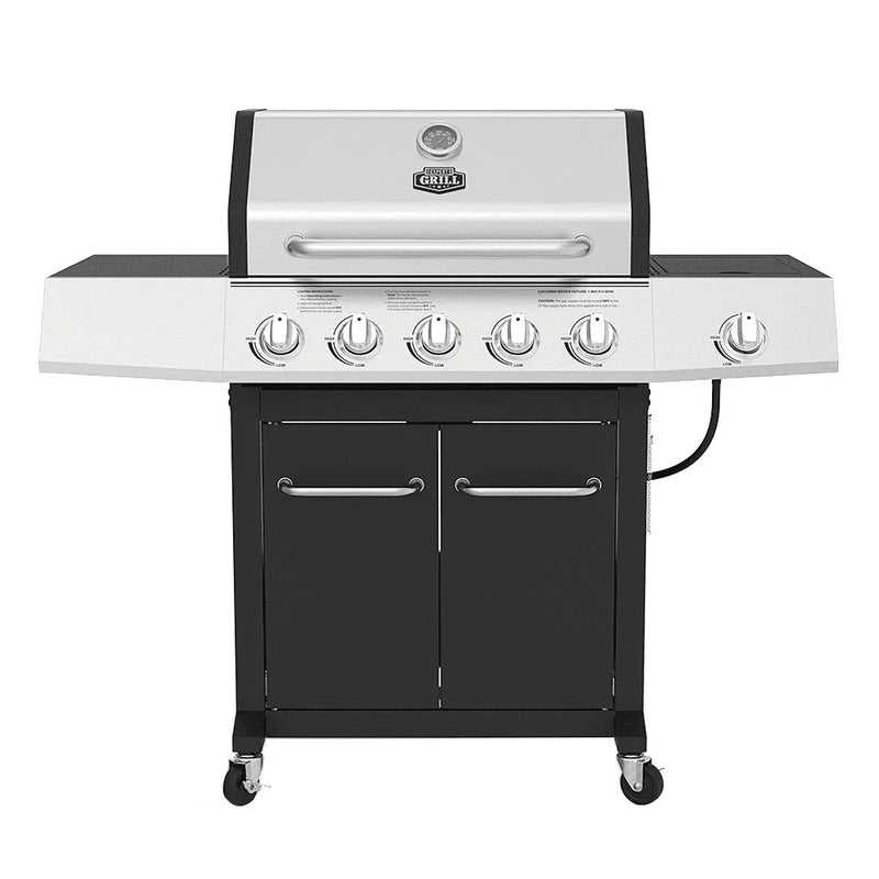 Burner Propane Gas Grill with Side Burner S4