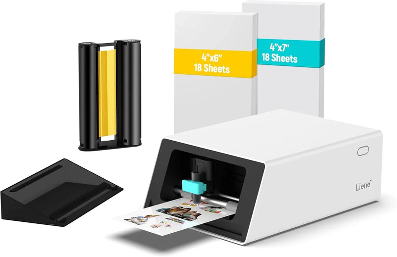 Color sticker printer and cutter - A multi-functional sticker manufacturing equipment that combines DIY creativity, custom label and gift production. Thermal transfer digital printing device, 300 DPI resolution, precise artificial intelligence automa P2