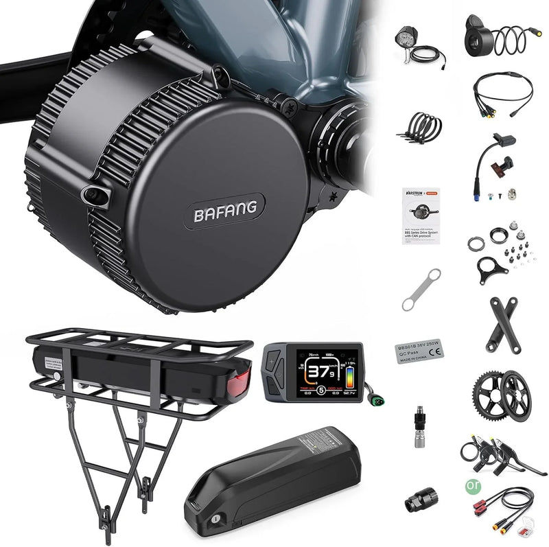750W to 1000W Center Drive Kit 48V/52V BBS02B CAN Electric Bicycle Conversion Kit Suitable for electric bicycles with 68-73 mm mountain bikes or road bikes. Includes electric bicycle display screen and battery (optional) E0