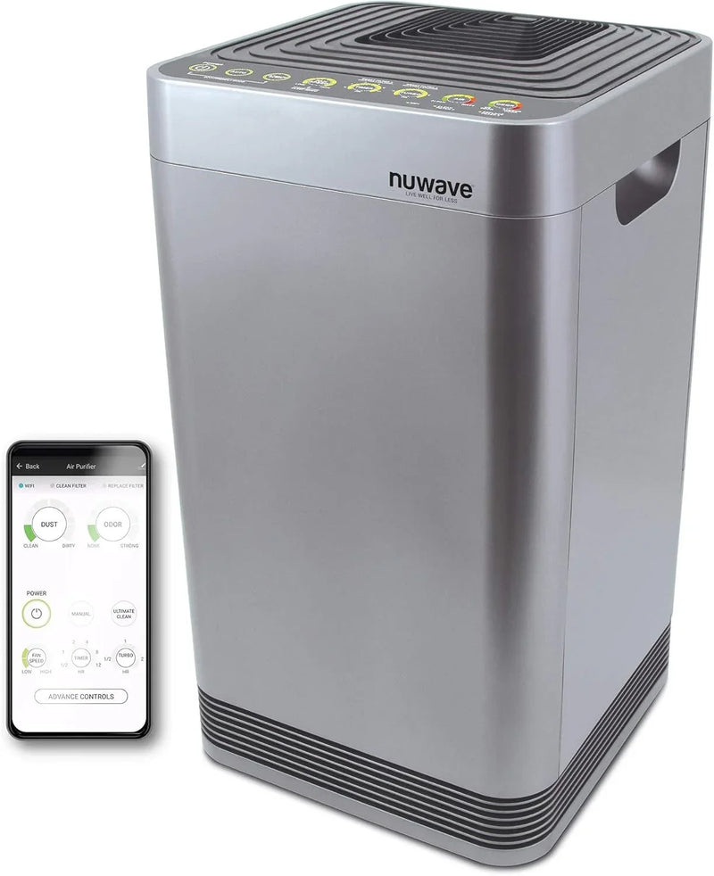 Whole-house air purifier, Ospip intelligent air purifier, equipped with a five-level tower structure filter, air quality and odor sensors, bedroom sleep mode, can remove 99.99% of dust, smoke, pollen and allergens. U4