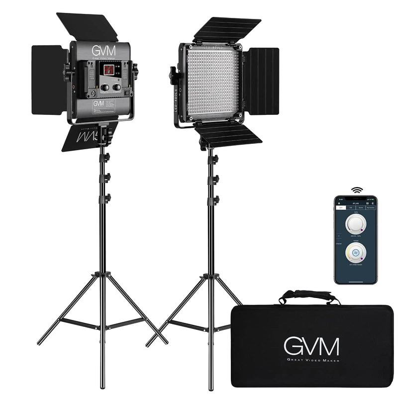 2 Pack LED Video Lighting Kits with APP Control N7