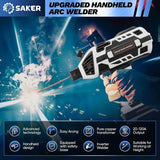 Portable Electric Welding Machine,110V Portable Welder Handheld with IGBT Inverter 5 Variable Current Adjustment,Portable ARC Welder Gun, Fits for 3/32" Wire Rods (Grey)
