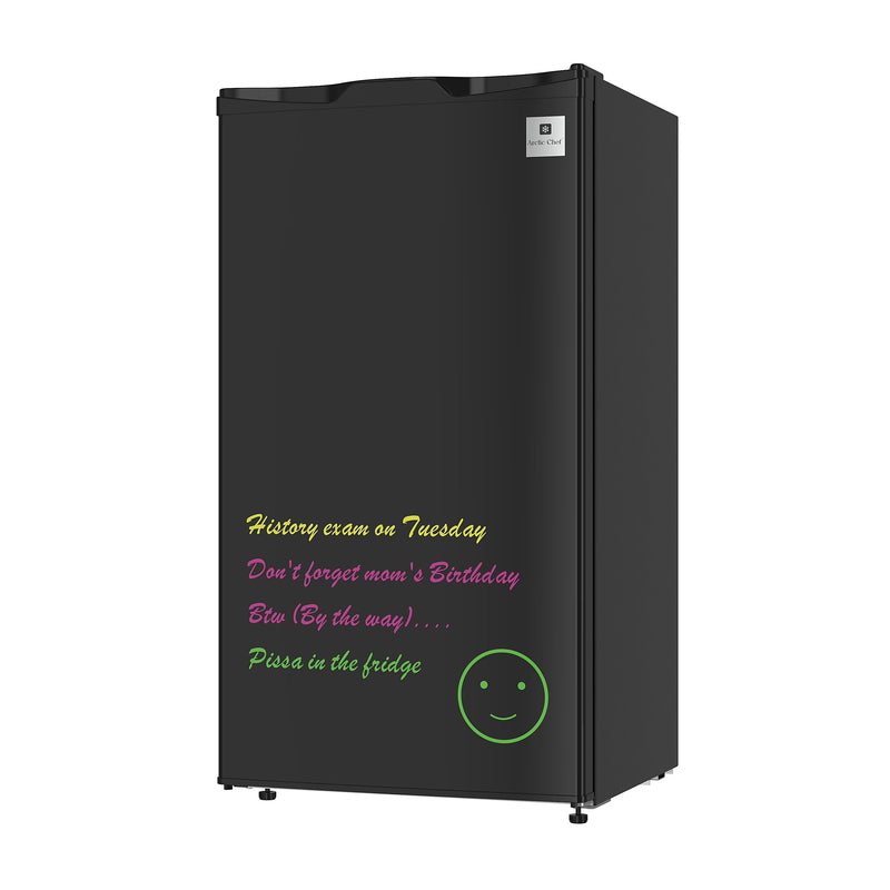 Arctic Chef 3.2 Cu. ft. Compact Refrigerator with Eraser Board Door, RFR326, Black N3