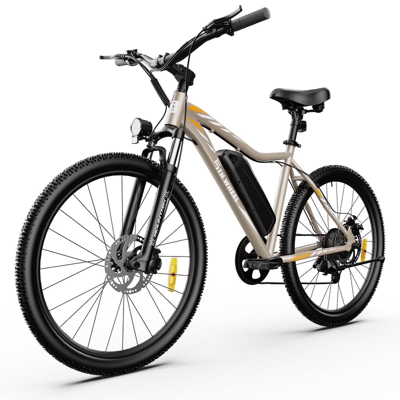 5TH WHEEL W17B 26 in Electric Bike for Adult, 500W Peak Electric Bike with 36V 10.4Ah Removable Battery, Electric Bicycle with 7 Speed, UL2849 T9
