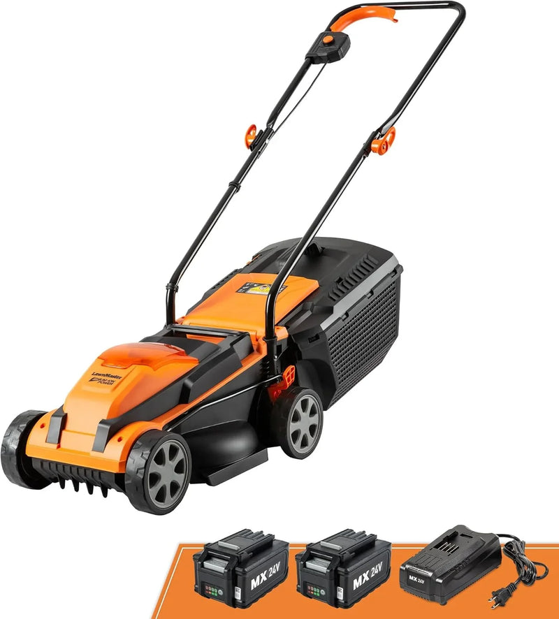Cordless 13-Inch Lawn Mower 24V Max with 2X4.0Ah Battery and a Charger Z9