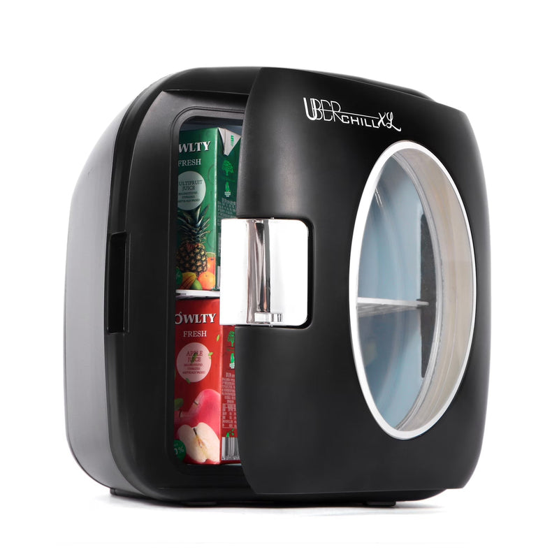 Uber Appliance Mini Fridge Retro Beverage Cooler Warmer - Personal Portable Refrigerator (9 Liters/0.32 Cu Ft) A5