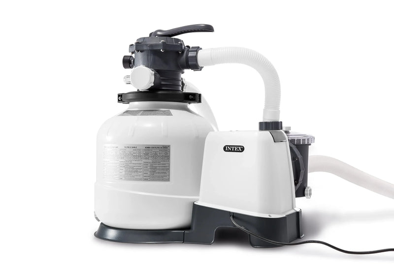 INTEX 26651EG SX3000 Krystal Clear Sand Filter Pump for Above Ground Pools, 16in, Light gray X5