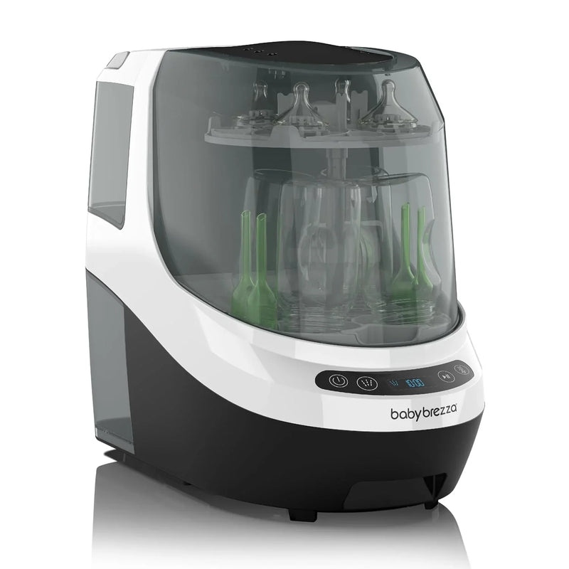 Baby Bottle Washer Pro - Baby Bottle Washer, Sterilizer Dryer - All in One Machine Cleans Bottles, Pump Parts, & Sippy Cups - Replaces Hand Washing, Bottle Brushes and Drying Racks-Brezza V5