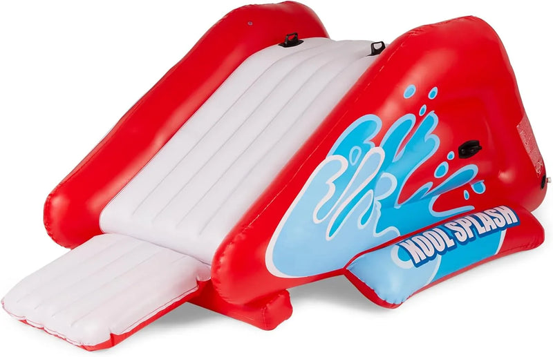 Kool Splash Inflatable Water Slide Swimming Pool Play Center with Built in Sprayers for Kids and Adults, Ages 6 and Up, Blue R4