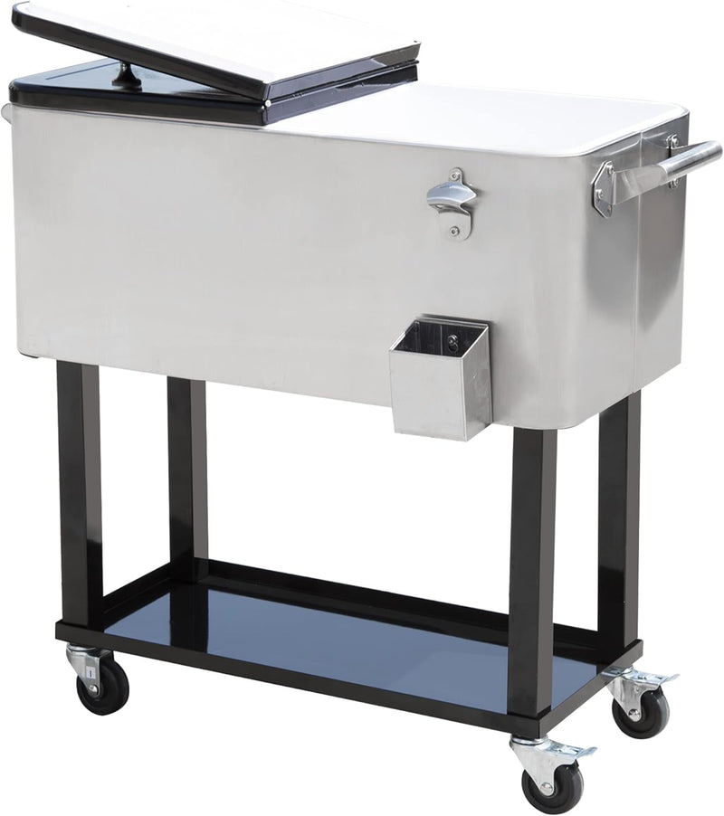 Portable Rolling 80 Quart Steel M9