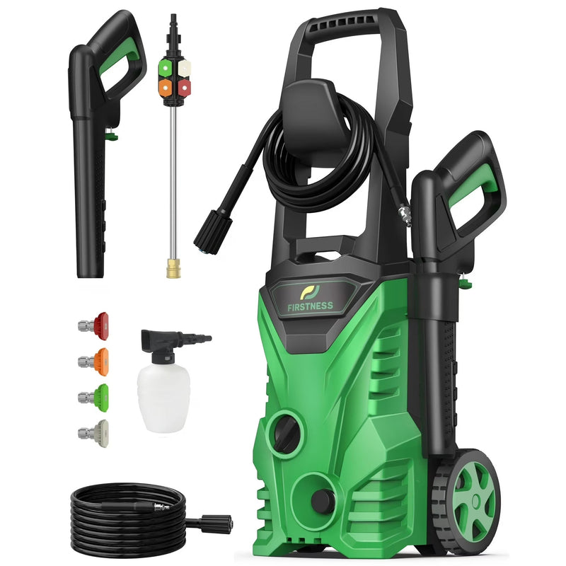 Firstness Pressure Washer 3500 PSI, Electric Power Washer w/ 26 ft Hose, 4 Quick Connect Nozzles, High Pressure Cleaning Machine with Foam Cannon,... V2