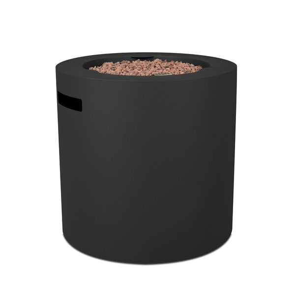 Aegean Steel Propane Fire Pit Hidden Tank in Black, 24-in V0