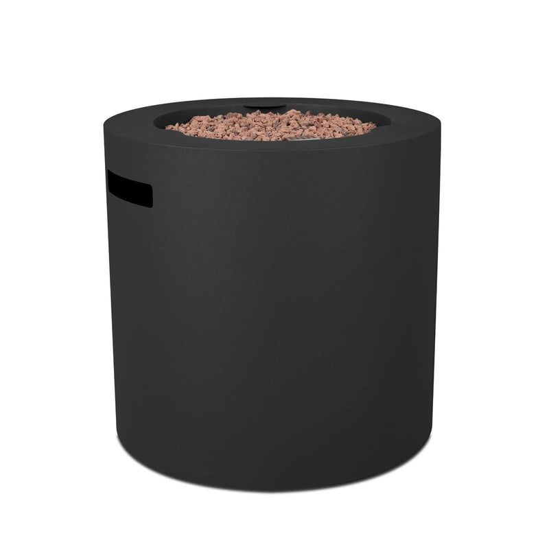 Aegean Steel Propane Fire Pit Hidden Tank in Black, 24-in V0